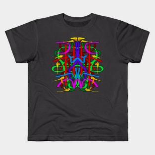 Abstract Symmetrical Colorful Ribbon Kids T-Shirt